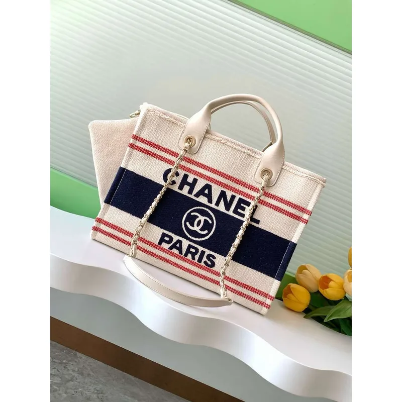 Chanel AS3351  25C Shopping Bag Navy Blue