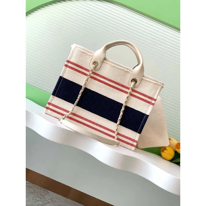 Chanel AS3351  25C Shopping Bag Navy Blue