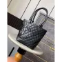 Chanel A98003 Vintage Large Bucket bag Black with Patent leather CC