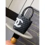 Chanel A98002 Vintage Bucket bag Black with White CC