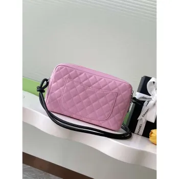 Chanel AS6326 Vintage Camera Case Bag Lambskin Pink