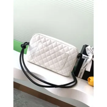 Chanel AS6326 Vintage Camera Case Bag Lambskin White