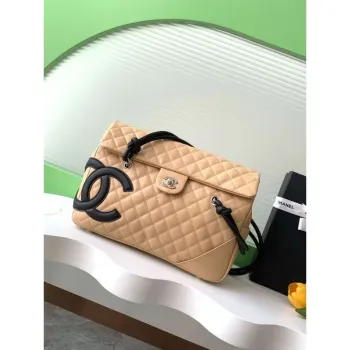 Chanel AS6338 Airport Bag 25P Shopping Bag Apricot