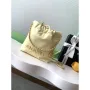 Chanel 22 AS3980 Mini Handbag 25C Shiny Calfskin & Gold  Tone Metal Light Yellow