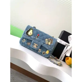 Chanel A69900 25C Mini Flap Vintage denim AS1116 Blue