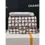 Chanel A69900 25C Mini Flap Fabric Printed  AS1116 Pink and white
