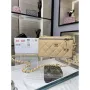 Chanel AP2303 Clutch With Chain in Lambskin gold balls Apricot