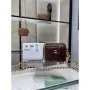 Chanel AP1447 small Vanity with chain lambskin gold Adjustable small gold balls Wine Red