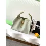 Chanel AS5293 Small Hobo Suede & Gold Tone Metal Light Green