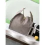 Chanel AS5311 Large Hobo Suede & Gold Tone Metal Gray