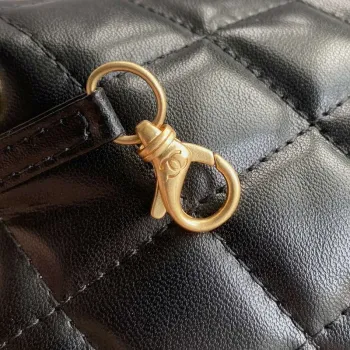 Chanel As2057 Shopping bag Bucket Drawstring 24c Bag Black