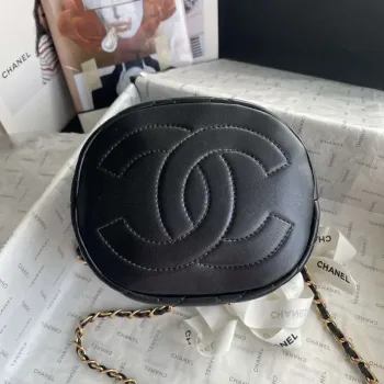 Chanel As2057 Shopping bag Bucket Drawstring 24c Bag Black