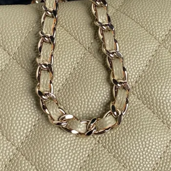 Chanel 25C AP4386 Hobo Grained Calfskin & Gold Tone Metal Ligth Green