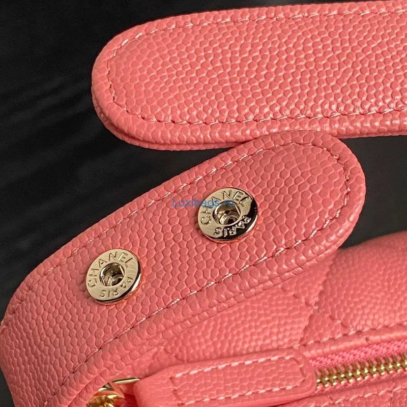 Chanel 25C AP4386 Hobo Grained Calfskin & Gold Tone Metal Pink