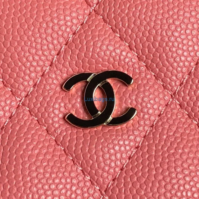 Chanel 25C AP4386 Hobo Grained Calfskin & Gold Tone Metal Pink