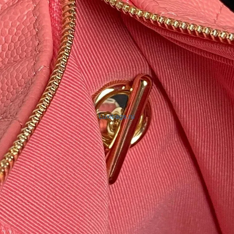 Chanel 25C AP4386 Hobo Grained Calfskin & Gold Tone Metal Pink