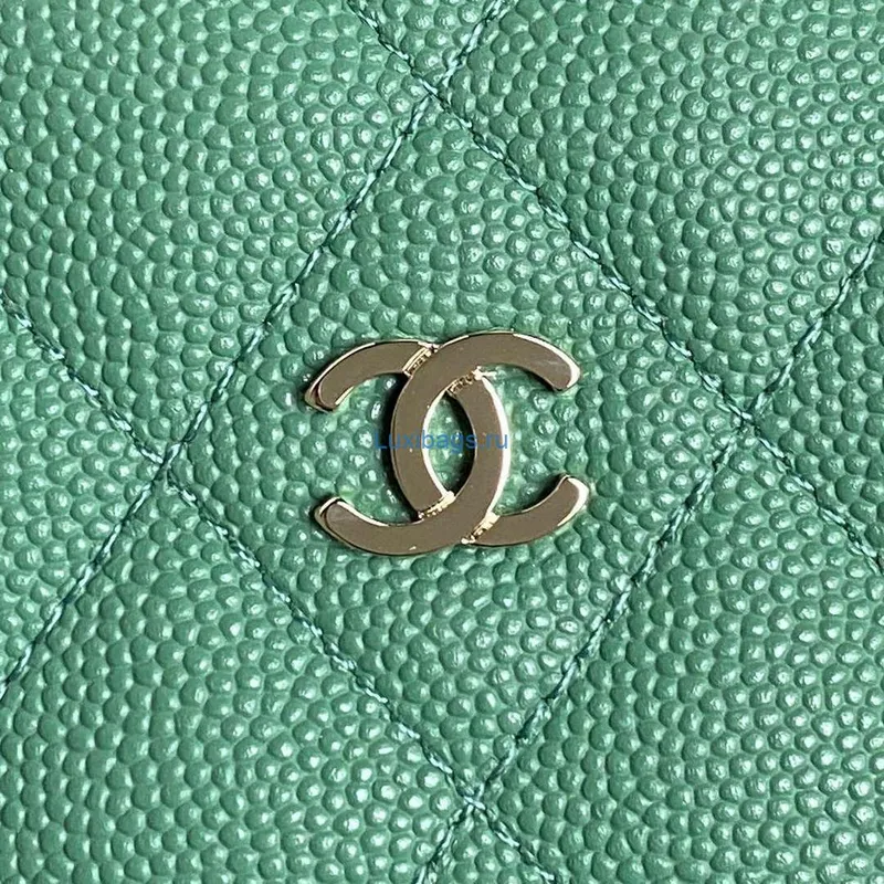 Chanel 25C AP4386 Hobo Grained Calfskin & Gold Tone Metal Green