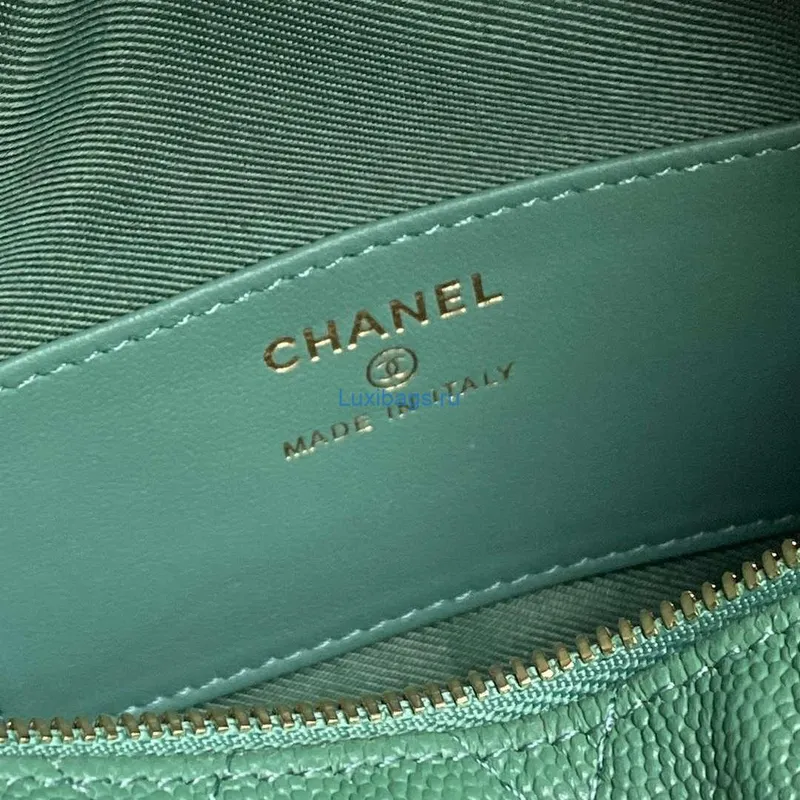 Chanel 25C AP4386 Hobo Grained Calfskin & Gold Tone Metal Green