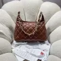 Chanel AS4923 Large Hobo Shiny Lambskin & Gold Tone Metal Brown