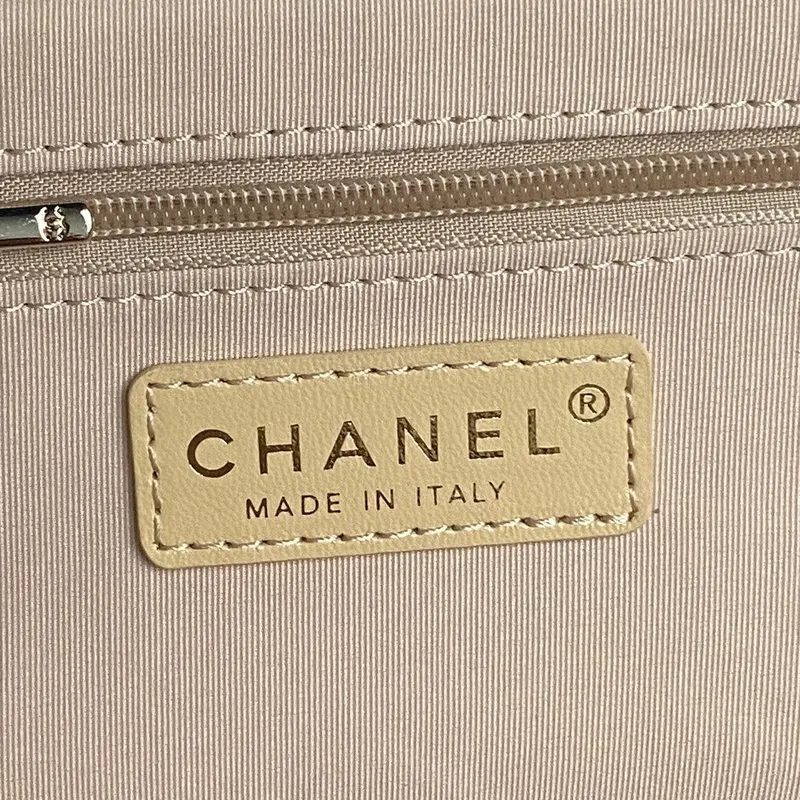 Chanel AS5222 Vanity Case Shiny Crumpled Lambskin & Gold Tone Metal Apricot