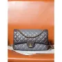 Chanel A01112 Flap Classic 11.12 Handbag Gradient Lambskin & Gold Tone Metal Gray