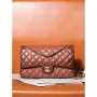 Chanel A01112 Flap Classic 11.12 Handbag Gradient Lambskin & Gold Tone Metal Brown