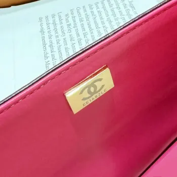 Chanel A01112 Flap Classic 11.12 Handbag Gradient Lambskin & Gold Tone Metal Red