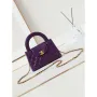 Chanel AS4416 Mini Shopping Bag shiny aged Calfskin Gold tone metal Dark Purple