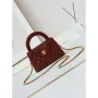 Chanel AS4416 Mini Shopping Bag shiny aged Calfskin Gold tone metal Brown
