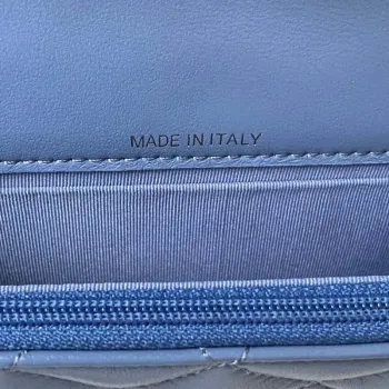 Chanel Phone Holder with Chain CC Lambskin & Gold Tone Metal AP3226 Blue