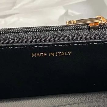 Chanel AP4282 19 Wallet On Chain Shiny Lambskin  Imitation Pearls & Gold Tone Metal Black