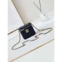 Chanel AP4302 Mini Clutch Embossed Rhinestone with Chain Vanity Box bag Navy Blue