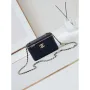 Chanel AP4301 Clutch Embossed Rhinestone with Chain Vanity Box bag Dark Blue