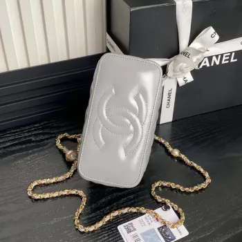 Chanel AP4285 Clutch Pearl with Chain Vanity Box bag Gray