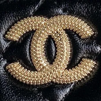 Chanel AP4301 Clutch Embossed Rhinestone with Chain Vanity Box bag Black