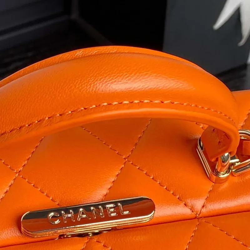 Chanel 25A AS5167 Small box bag Lambskin Orange