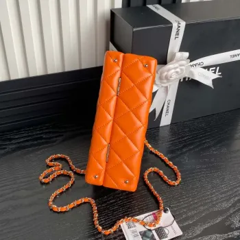 Chanel 25A AS5167 Small box bag Lambskin Orange
