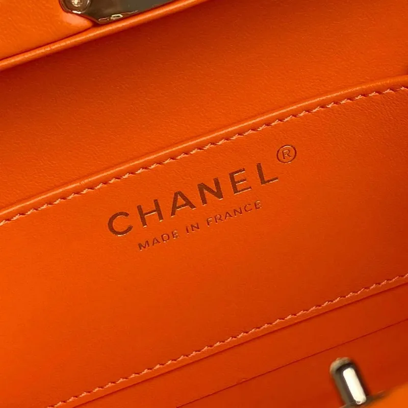 Chanel 25A AS5167 Small box bag Lambskin Orange