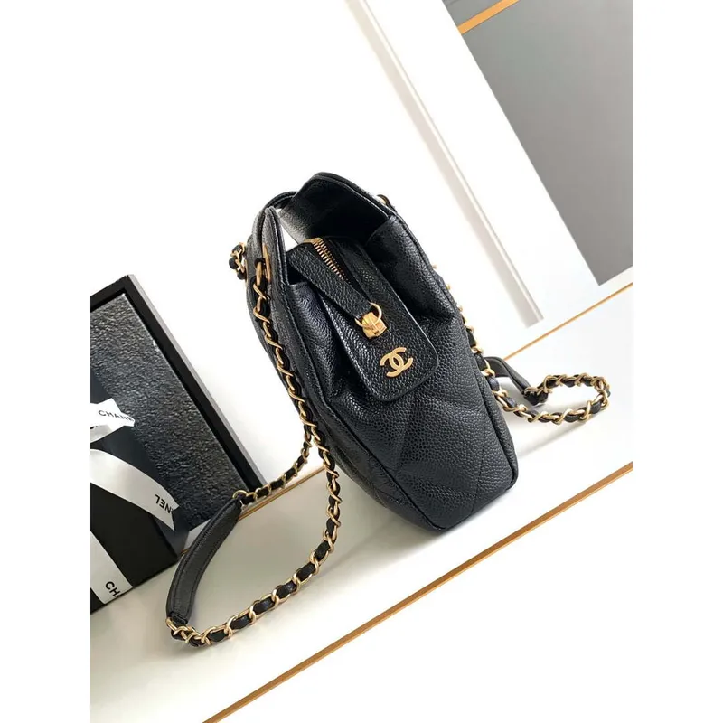 Chanel AS8890 24A MAXI Mini Shopping Bag Black Calfskin