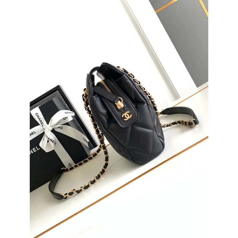 Chanel AS8890 Lambskin 24A MAX Mini  Shopping Bag Black