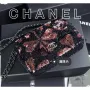 Chanel AS4561 Evening Bag Sequins & Black Tone Metal Black &  Pink