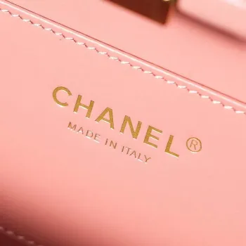 Chanel 25A Autumn and Winter New Vanity Box Lambskin Bag Pink