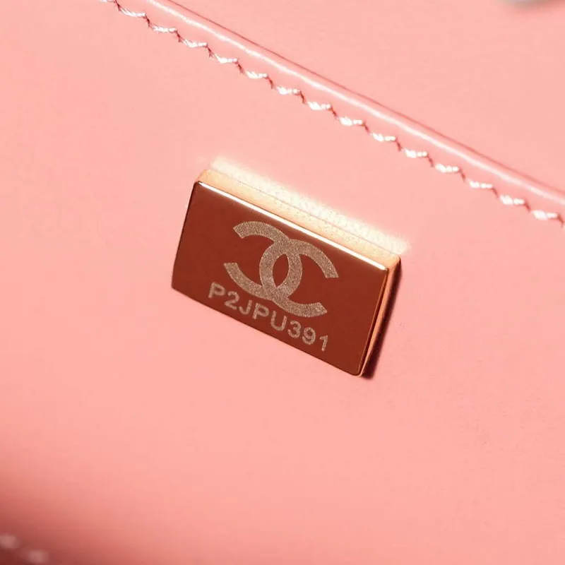 Chanel 25A Autumn and Winter New Vanity Box Lambskin Bag Pink
