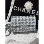 Chanel A69900 Mini Classic Handbag Embroidered Satin Sequins & Silver Tone Metal