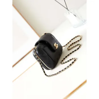 Chanel AS5178 Evening Chain Bag Lambskin Gold Tone Metal Black