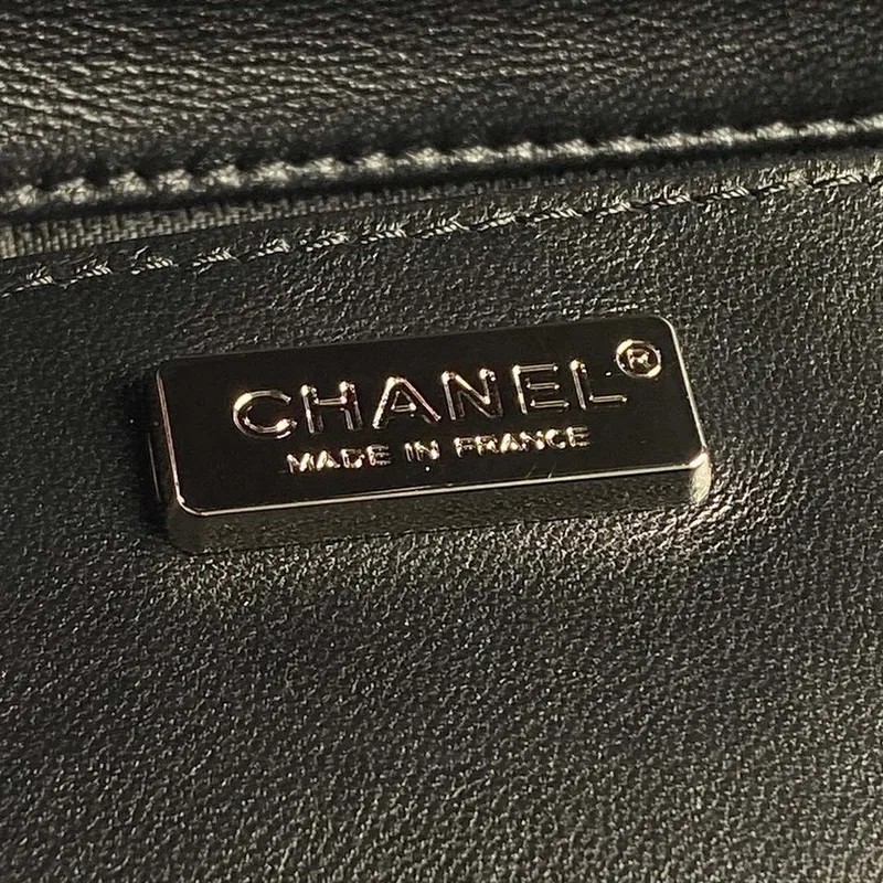 Chanel AS4561 Evening Bag Sequins & Silver Tone Metal Black &  White