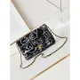 Chanel AS4561 Evening Bag Sequins & Gold Tone Metal Black & White