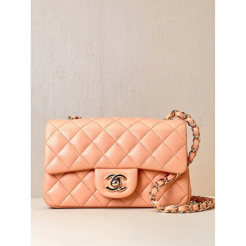 Chanel A69900 Mini Flap Bag Lambskin AS1116 Orange