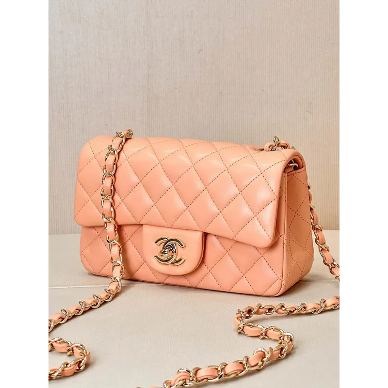 Chanel A69900 Mini Flap Bag Lambskin AS1116 Orange