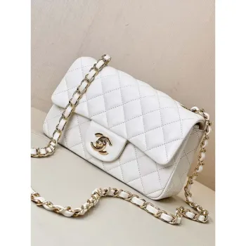 Chanel A69900 Mini Flap Bag Lambskin AS1116 White